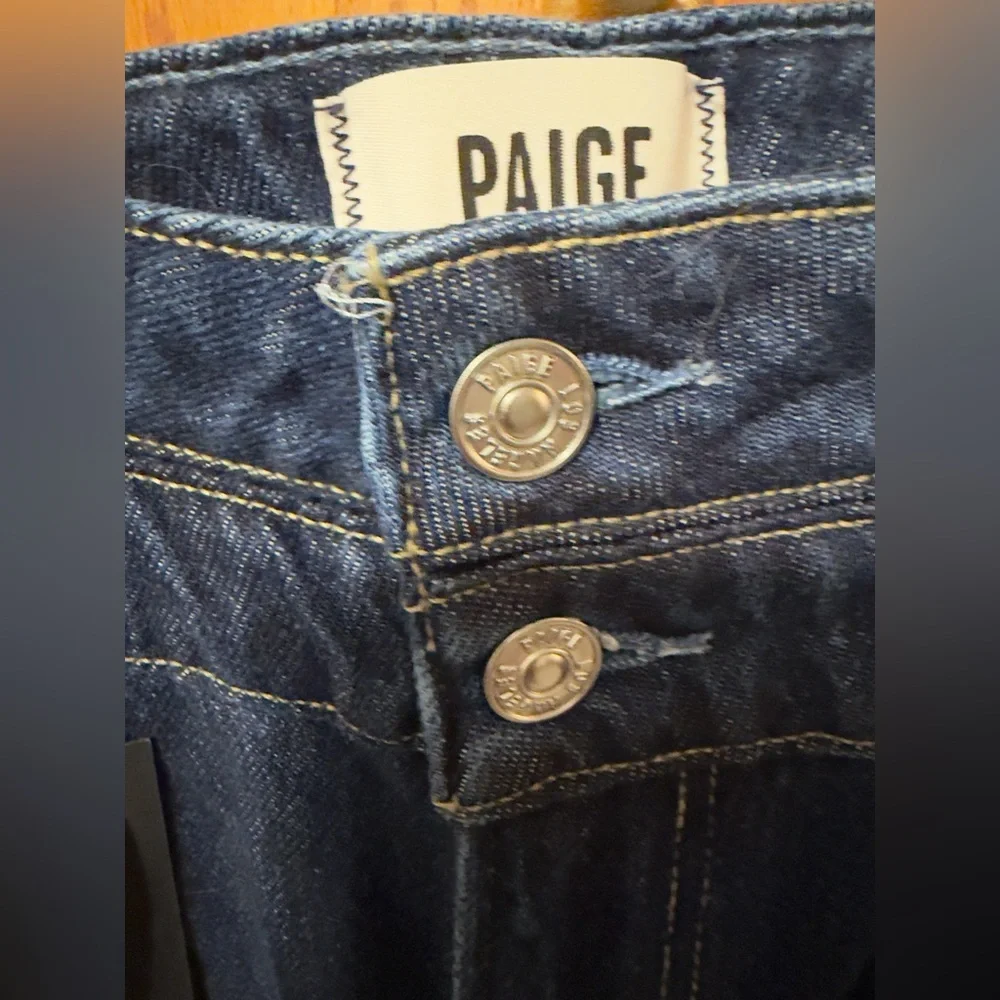 Paige Wide-Leg Jeans Portia Michiru double waistband, high rise, size 32 New! - Picture 6 of 16